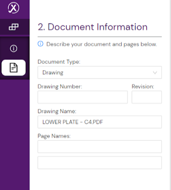 New document information tab in InspectionXpert